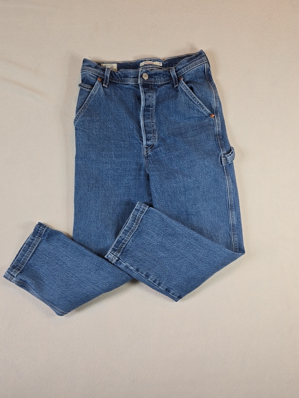 Men's Blue Carpenter Jeans - Classic Workwear Denim